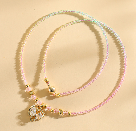 Rainbow spinel double circle bracelet fresh and sweet niche light luxury female student fashion bracelet