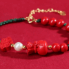 Red sand blessing bag Chinese knot braided bracelet handmade diy national style original female bracelet