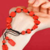 Cinnabar Emperor Red Sand Original Multi-Treasure Single Loop Bracelet New Chinese Red Bracelet for the Year of the Zodiac