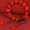Cinnabar Emperor Red Sand Original Multi-Treasure Single Loop Bracelet New Chinese Red Bracelet for the Year of the Zodiac