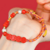 Cinnabar original emperor red sand everything goes well diy hand-woven bracelet rope jewelry