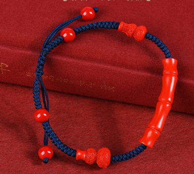Cinnabar Emperor Red Sand Original Rising DIY Hand-woven Bracelet Retro Bracelet