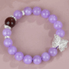 Lavender Amethyst Strawberry Crystal Butterfly Bracelet Dreamy Romantic Purple Original Women's Bracelet