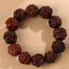 Blood sandalwood carved twelve zodiac bracelets play with wooden Buddhist beads Chinese style hand string handheld jewelry