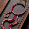 New Chinese style mountain ghost coin braided bracelet jewelry national trend ethnic style hand-rubbed cotton rope Tibetan bracelet jewelry