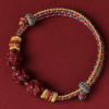 Cinnabar bracelet natural genuine hand-woven three-in-one children's bracelet