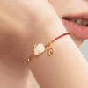 Jade rabbit blessing bracelet female braided red rope rabbit year zodiac year Hetian jade lucky beads gift rabbit bracelet