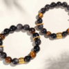 Wukong men's bracelet, silver obsidian couple bracelet, cultural and artistic national trend Buddhist beads