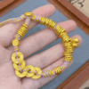 Ancient gold sand five emperors' money gourd wrapped hammer pattern bracelet waist wrapped red rope bracelet