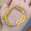 Ancient gold sand five emperors' money gourd wrapped hammer pattern bracelet waist wrapped red rope bracelet