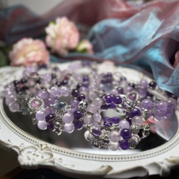 Five Elements Fire Supplement | Pure natural amethyst bracelet lavender 520 to attract wealth and ensure safety and fortune