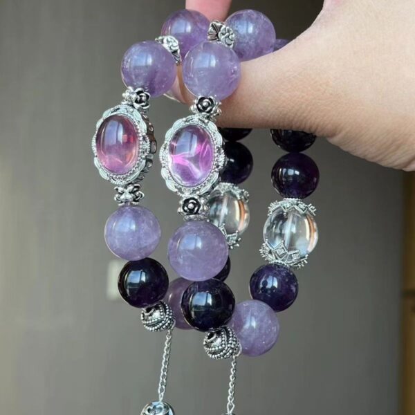 Five Elements Fire Supplement | Pure natural amethyst bracelet lavender 520 to attract wealth and ensure safety and fortune