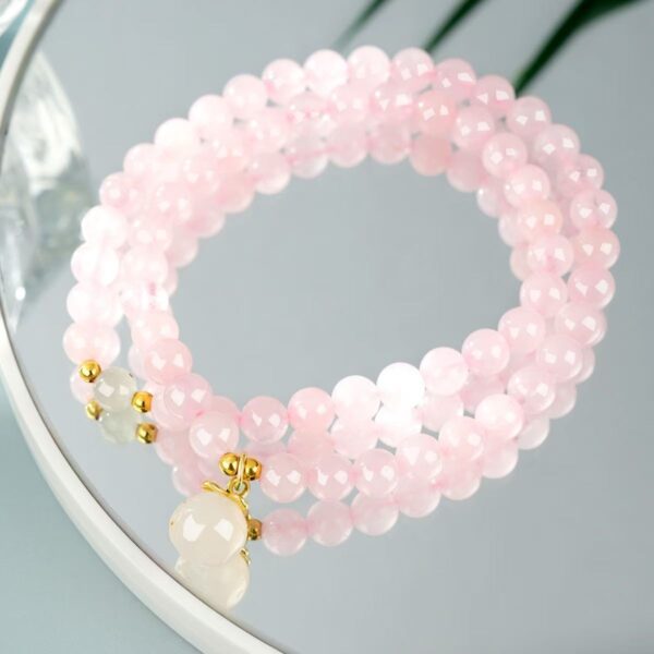 Crystal bracelet pink crystal bracelet pink sweet luck lucky peach blossom female gift