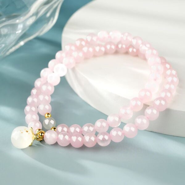 Crystal bracelet pink crystal bracelet pink sweet luck lucky peach blossom female gift
