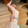 Natural crystal bracelet amethyst bracelet female high-end simple design white crystal bracelet