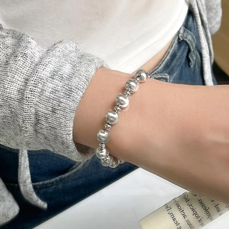 Four-leaf clover sterling silver bracelet female summer rose gold white mother-of-pearl ins bracelet light luxury niche forest jewelry