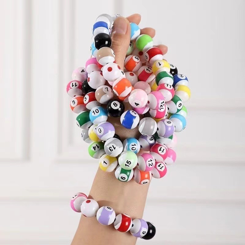 Internet celebrity dopamine billiard bracelet, billiard string beads, finished accessories, eight or nine ball accessories