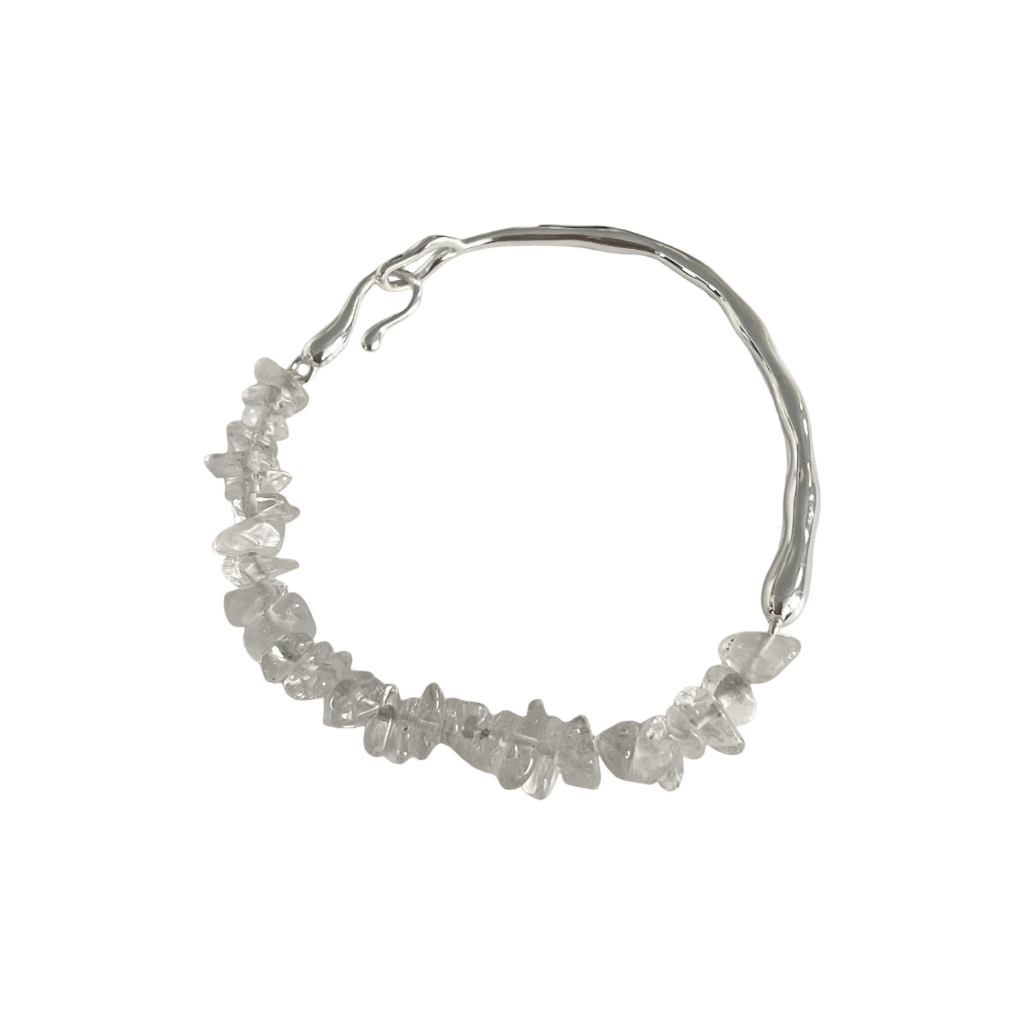 Design white crystal bracelet fashion simple INS style texture bracelet