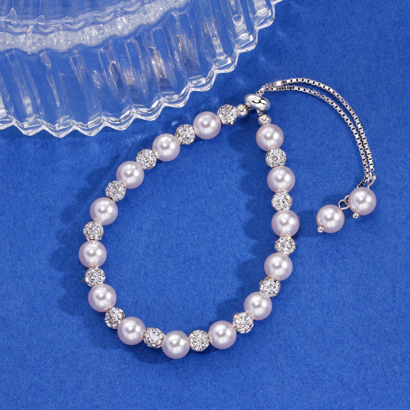 Sterling silver pearl star bracelet female niche exquisite retro elegant cross-border hot selling pull bracelet