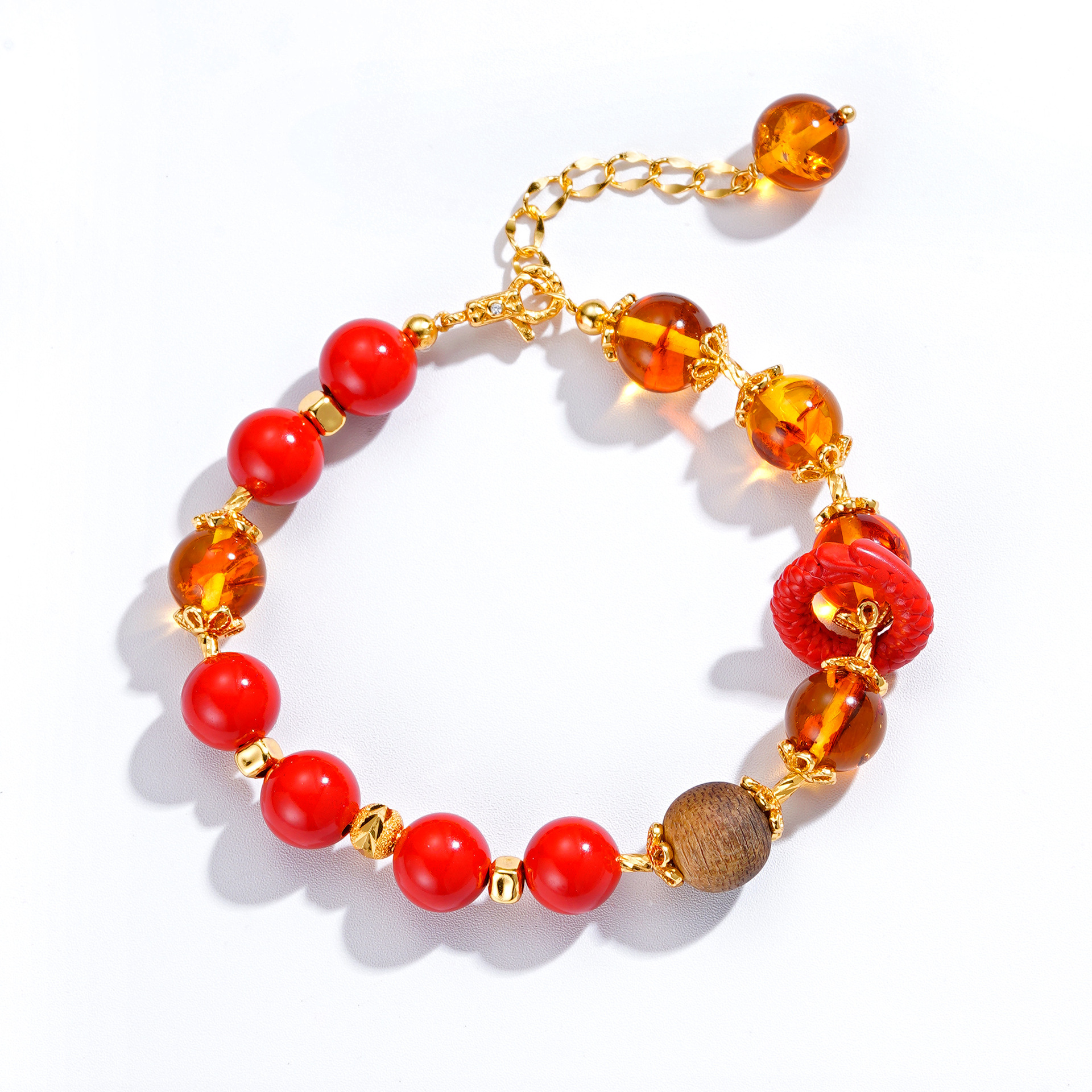 Cinnabar amber bracelet light luxury niche design bracelet