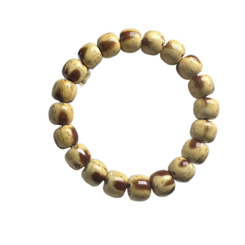 Flame pattern panda purple golden rat bodhi bracelet light beads barrel beads men solid seeds around the finger soft play Buddhist beads bodhi seeds