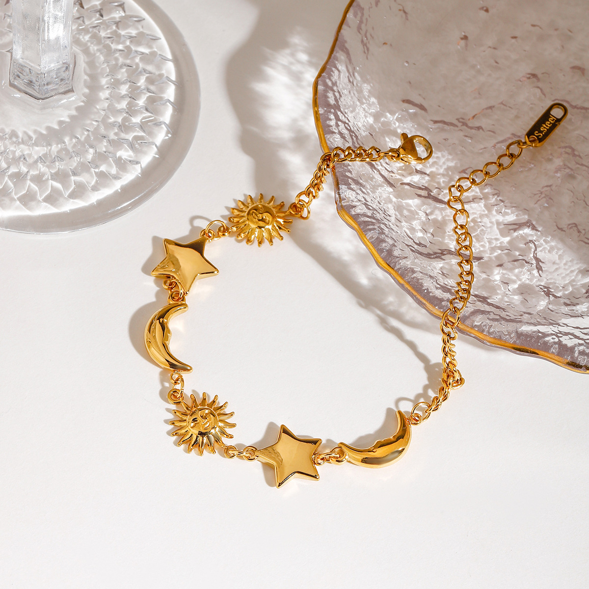 Stars and Moon Beach Summer and Autumn Vacation Style DIY Cross-border Non-fading Bracelet