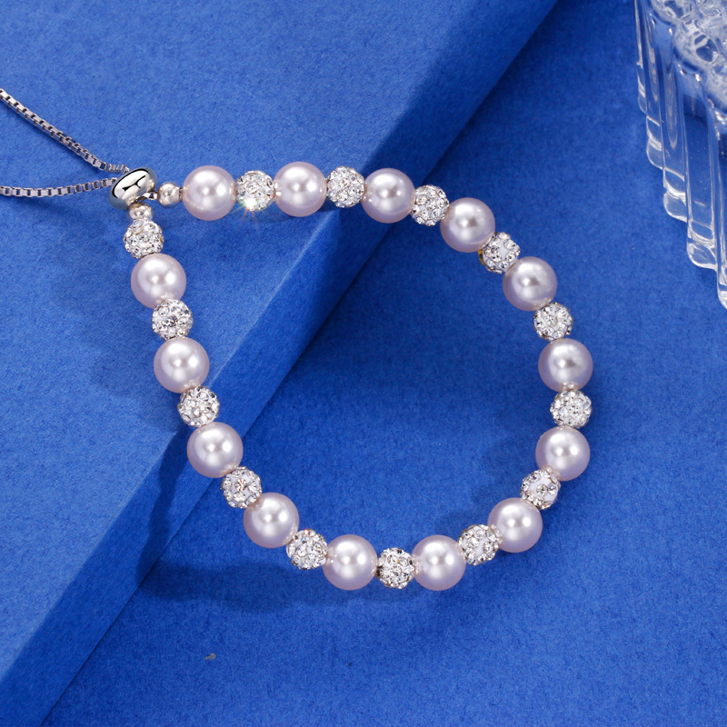 Sterling silver pearl star bracelet female niche exquisite retro elegant cross-border hot selling pull bracelet