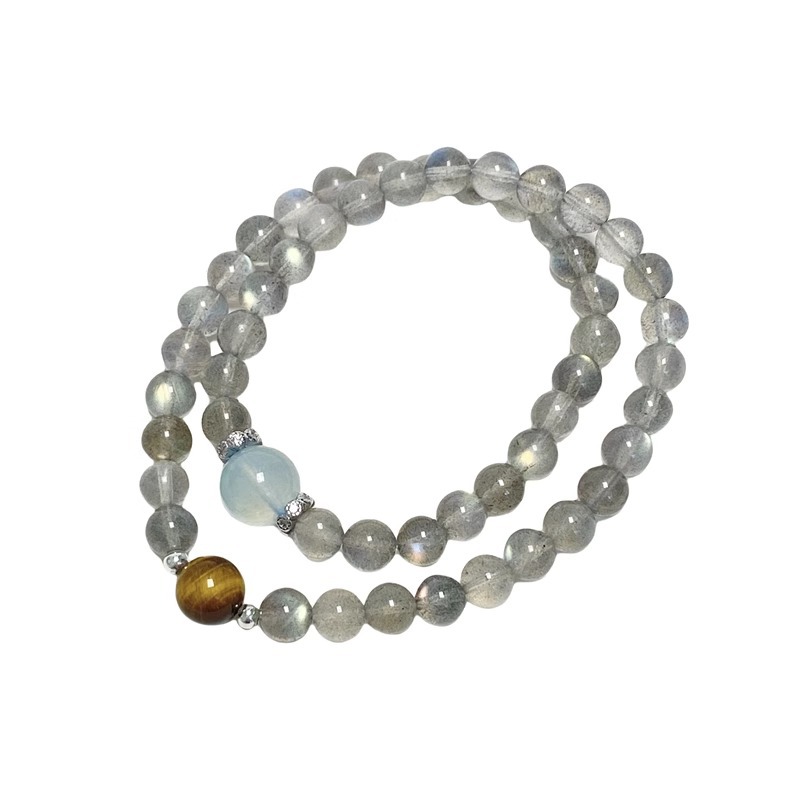 Moonstone Beads Jewelry Gift Natural Tiger Eye Aquamarine Accessories Crystal Bracelet