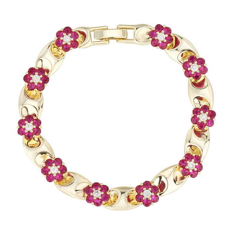 New Bracelet Retro Fashion Flower European and American Light Luxury High-end Jewelry