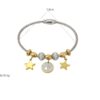Star diamond pendant stainless steel 18K gold bracelet personality temperament fashion