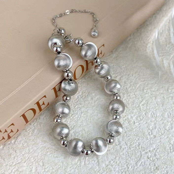 Four-leaf clover sterling silver bracelet female summer rose gold white mother-of-pearl ins bracelet light luxury niche forest jewelry