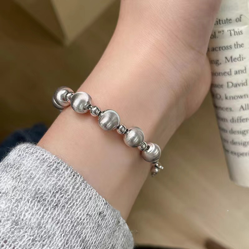 Four-leaf clover sterling silver bracelet female summer rose gold white mother-of-pearl ins bracelet light luxury niche forest jewelry