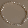Pure silver broken silver natural freshwater pearl bracelet light luxury high-end niche design hand jewelry