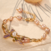 Medieval style iris bracelet light luxury high-end exquisite purple vine flower pearl bracelet ins style