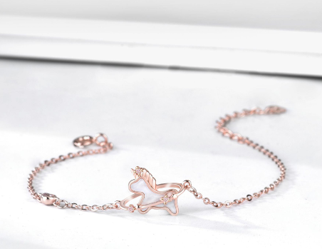 Fantasy unicorn bracelet ins niche creative design