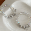 White crystal bow bracelet for women, sweet, niche and exquisite jewelry