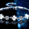 Sterling silver D color moissanite four-leaf clover bracelet female temperament bracelet light luxury 520 Valentine's Day