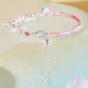 Butterfly half bracelet half chain bracelet women's enamel color 2024 new bracelet bracelet exquisite high-end
